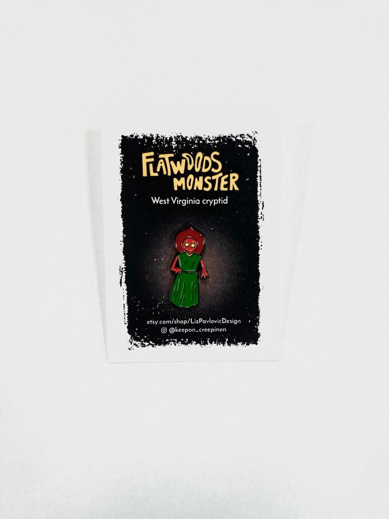 Flatwoods Monster Enamel Pin Folklore Music Exchange Charleston, WV